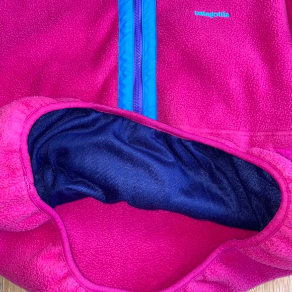 Vintage Patagonia M Hot Pink Blue Purple Half Zip Fleece Pullover Womens 12 USA - Picture 6 of 13